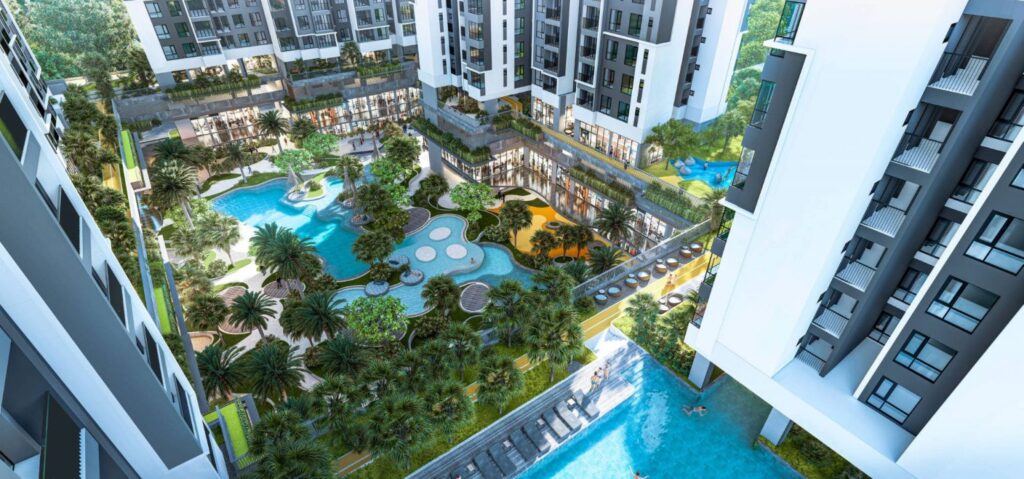 hồ bơi dự án datxanh homes park view